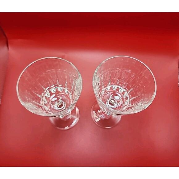 Vtg Set of 4 Lady Victoria Chantelle Crystal Stemware Wine Glasses France 6 oz - Picture 9 of 12